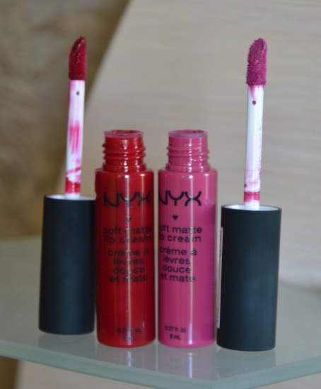 Любимые матовые жидкие помады NYX Soft Matte Lip Cream в оттенке Prague и Monte-Carlo