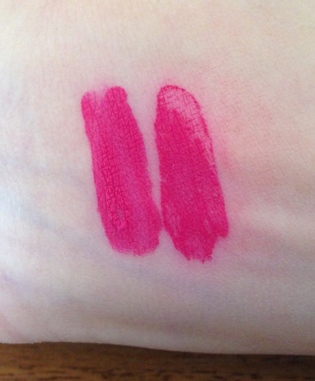 Lime crime Velvetines в оттенке Pink velvet Vs. Wet n wild megalast liquid lip color в оттенке E923A