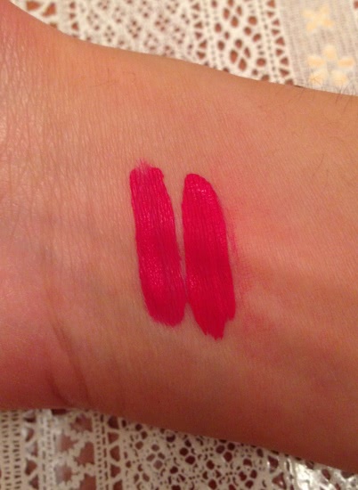 Lime crime Velvetines в оттенке Pink velvet Vs. Wet n wild megalast liquid lip color в оттенке E923A