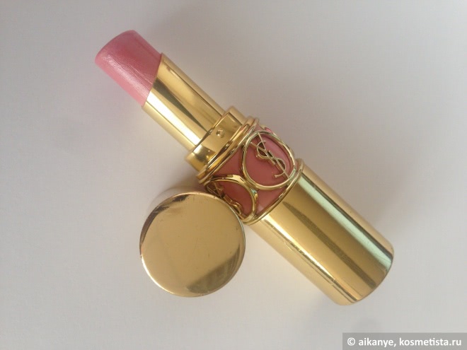 Помада YSL Rouge Volupte Silky Sensual Radiant Lipstick SPF 15 в оттенке 7 Lingerie Pink