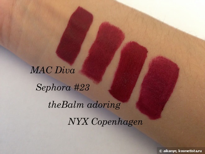 Дивная помада MAC Matte Lipstick в оттенке Diva