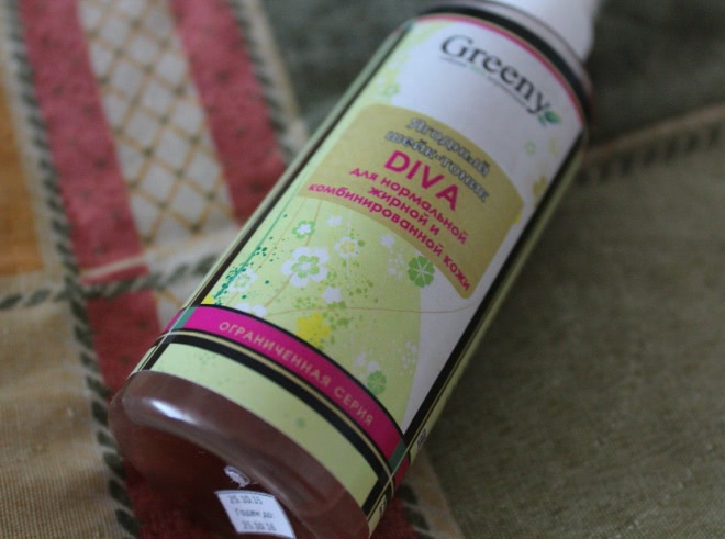 Vi-cosmetics Greeny Ягодный шейк-тоник Diva для нормальной, жирной и комбинированой кожи
