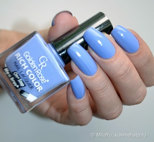 Васильковая синь с Golden Rose Rich Color Nail Lacquer #38