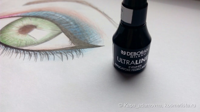 Кошачий глаз с подводкой Deborah Ultraliner Eyeliner в оттенке 01 Nero