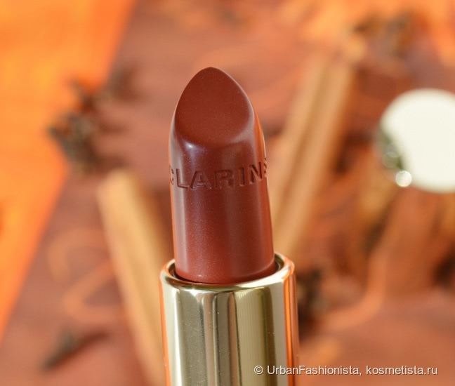Медовая осень: Clarins Joli Rouge Moisturizing Long-Wearing Lipstick в оттенке #737 Spicy Cinnamon