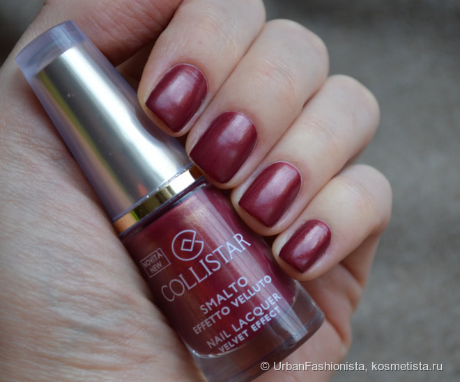Колдовской рубин: лак для ногтей Collistar Velvet Effect Nail Lacquer в оттенке #667 Rubino Stregato