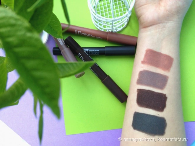 4 матовых оттенка кремовых теней в стике Gosh Forever Eye Shadow Matt - новинка