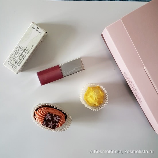 Помада для губ сияние и уход Clinique Pop Glaze Sheer Lip Colour + Primer в новом оттенке 07 sugar plum pop