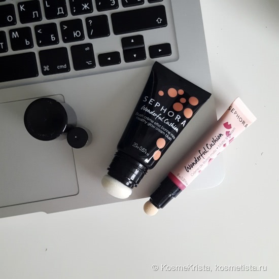 Новинки от Sephora Wonderful Cushion Blush crème а в оттенке 05 Peach Bomb и Wonderful Cushion Matte Lip Cream в оттенке 04 Wonderful Fuchsia
