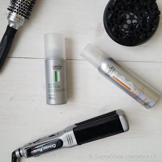 Стайлинг средства Londa Professional: Curls in мусс для кудрявых волос и Protect it теплозащитный лосьон для придания объема