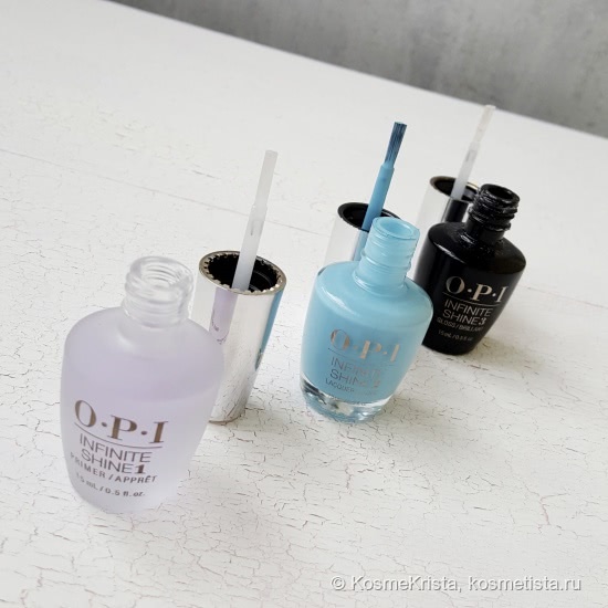 Безупречное трио. Набор OPI Infinite Shine Duo Pack база+топ и цветное покрытие Infinite Shine Classic Collection IS L18 to infinity & blue-yond
