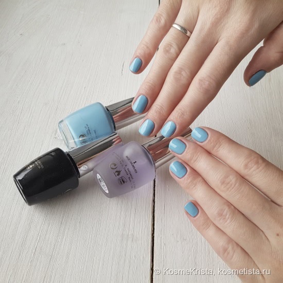Безупречное трио. Набор OPI Infinite Shine Duo Pack база+топ и цветное покрытие Infinite Shine Classic Collection IS L18 to infinity & blue-yond