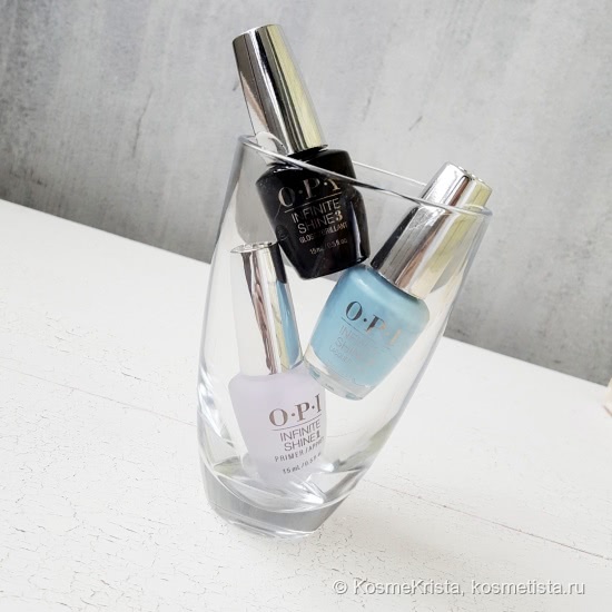 Безупречное трио. Набор OPI Infinite Shine Duo Pack база+топ и цветное покрытие Infinite Shine Classic Collection IS L18 to infinity & blue-yond