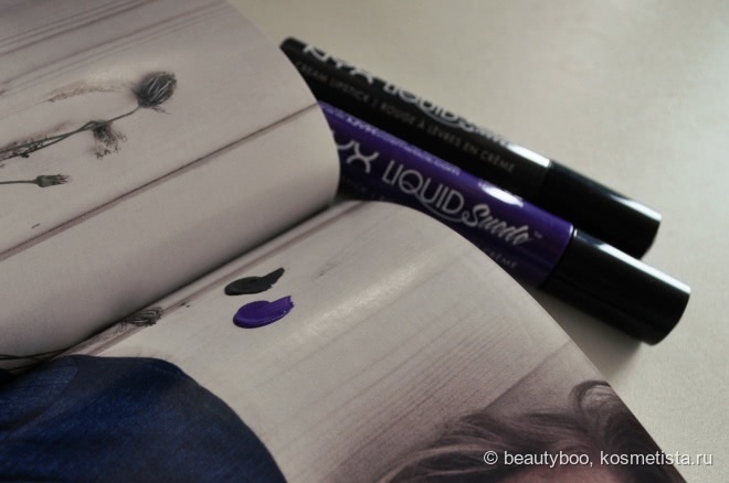 Матовые помады NYX Liquid Suede cream lipstick в оттенках Amethyst и Stone Fox