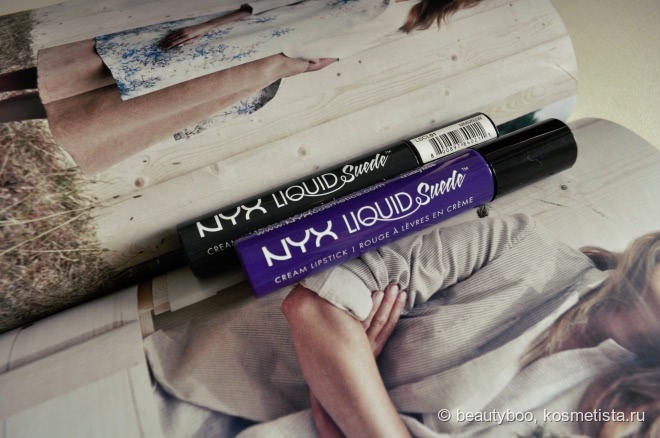 Матовые помады NYX Liquid Suede cream lipstick в оттенках Amethyst и Stone Fox