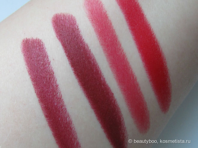Шах и Matte. Помады Maybelline Color Sensational в оттенках #965 Siren in Scarlet и #975 Divine Wine