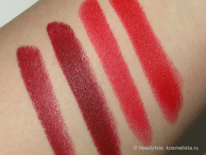 Шах и Matte. Помады Maybelline Color Sensational в оттенках #965 Siren in Scarlet и #975 Divine Wine