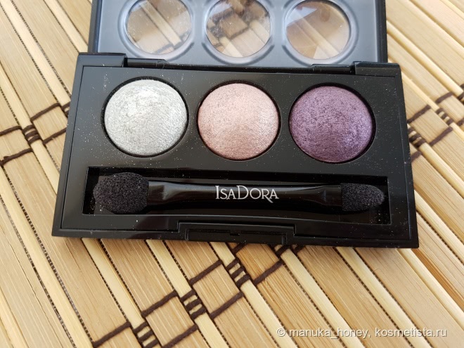 Запеченные тени для век IsaDora Eye Shadow Trio в оттенке 87 Golden Fig