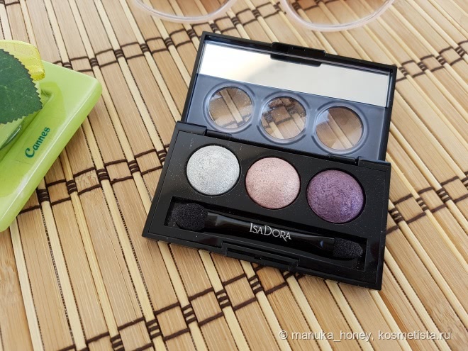 Запеченные тени для век IsaDora Eye Shadow Trio в оттенке 87 Golden Fig