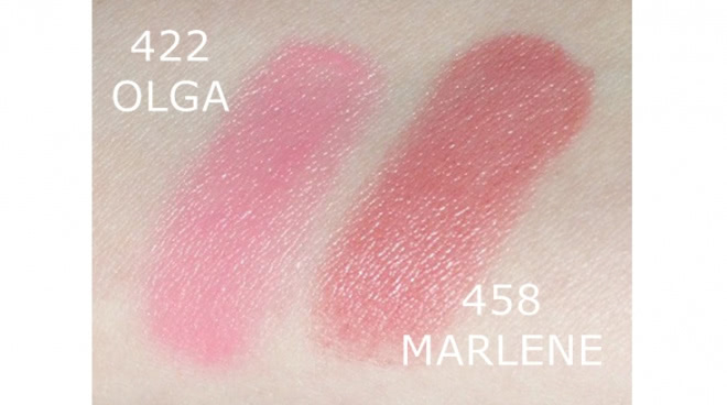Помада Rouge Coco в оттеках #422 Olga, #458 Marlene