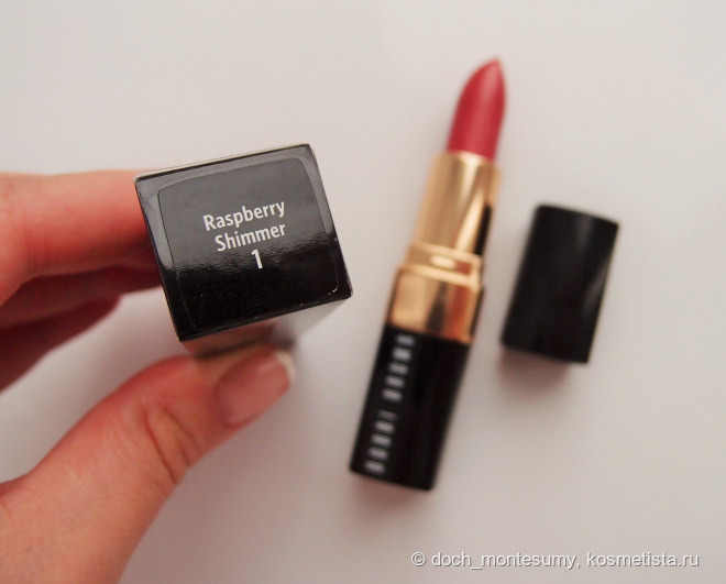Легендарная помада Bobbi Brown Lip Color в текстуре Shimmer Finish оттенок №1 Raspberry Shimmer