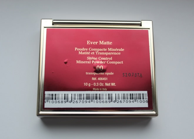 Пудра для сумочки Clarins Ever Matte Shine Control Mineral Powder Compact #00 Transparent opale