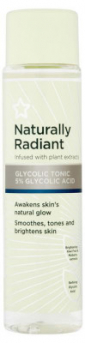 Очищающая вода, лосьон, тоник Superdrug Naturally Radiant Glycolic Tonic 5%