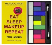 Палетка теней для век Makeup Revolution Pro Looks Palette Eat Sleep Makeup Repeat