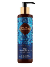 Гель для душа Zeitun Rich Shower Cream Hydrating Cleanser Blue Lotus Dead Sea Minerals
