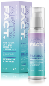 Крем для восстановления и сияния Art & Fact Night Face Cream Blue Retinol 3% + Shea Butter 2% + Retinol 0,1%