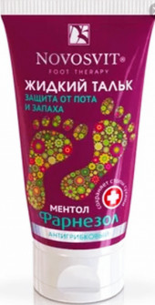 Жидкий тальк защита от пота и запаха Фарнезол Novosvit