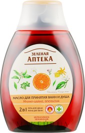 Масло для принятия ванн и душа иланг-иланг, апельсин Зеленая аптека