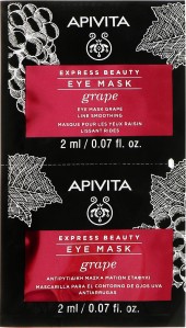 Маска для кожи вокруг глаз антивозрастная с виноградом Apivita Express Beauty Eye Mask Grape