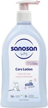 Увлажняющая и питательная эмульсия, флюид, молочко для тела Sanosan Care Lotion