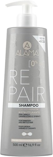 Очищающее средство для сухих, окрашенных и поврежденных волос Alama Repair Shampoo