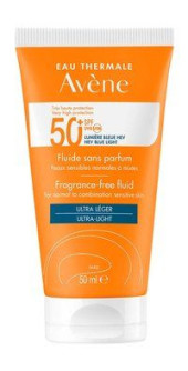 Солнцезащита SPF 30-50 Avene Fragrance-Free Fluid Ultra-Light SPF 50+