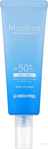 Солнцезащита SPF 30-50 Medi-Peel Aqua Mooltox Water-Fit Sun Serum SPF 50+ PA++++