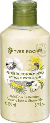 Гель для душа Yves Rocher Cotton Flower Mimosa Relaxing Bath & Shower Gel