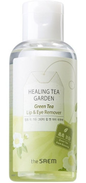 Очищающая вода, лосьон, тоник The Saem Healing Tea Garden Green Tea Lip & Eye Remover