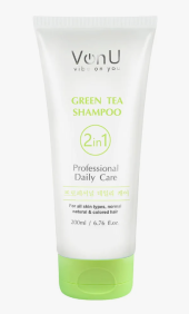 Очищающее средство для нормальных волос Von-U Green Tea Shampoo