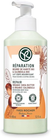 Питательное молочко для тела для сухой и очень сухой кожи Yves Rocher Repair Organic Shea Butter & Organic Calendula Nourishing Body Milk
