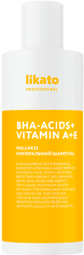 Очищающее средство для жирных волос Likato Professional Wellness Mineral Hair Shampoo BHA-Acids, Vitamin A,E