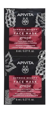 Антивозрастное интенсивное средство Apivita Express Beauty Face Mask Grape Line Smoothing & Firming