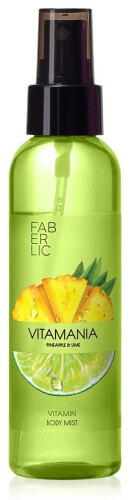 Увлажняющий и питательный лосьон, тоник для тела Faberlic Vitamania Pineapple & Lime Body Mist