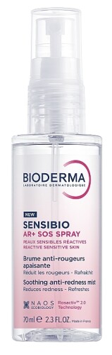 Успокаивающий спрей против покраснений для чувствительной кожи лица Bioderma Sensibio AR+ SOS Spray