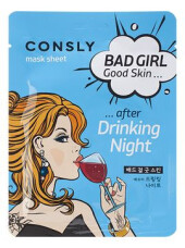 Маска для восстановления и сияния Consly Bad Girl Good Skin After Drinking Night Mask Sheet
