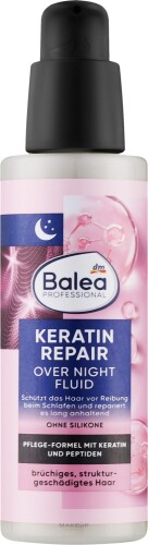 Питающее и увлажняющее интенсивное средство для волос Balea Keratin Repair Over Night Fluid