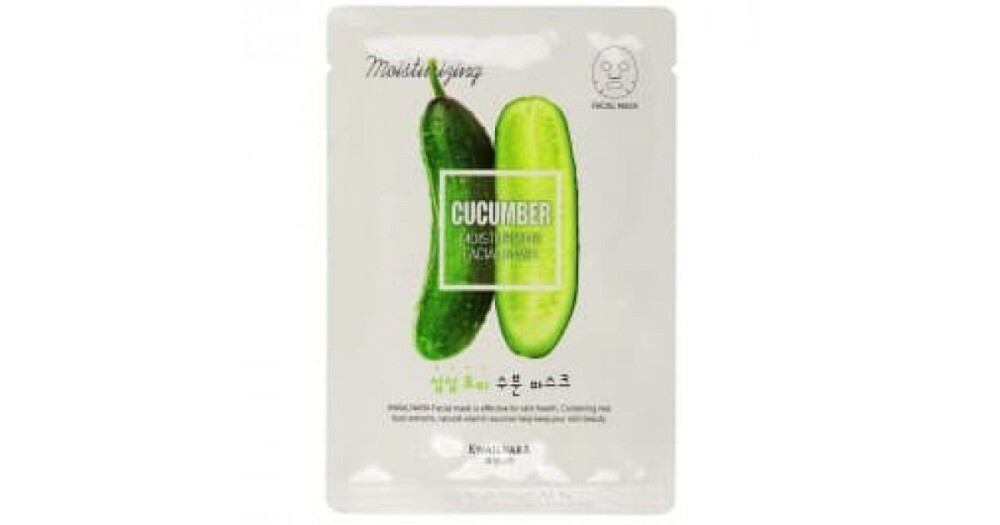  Увлажняющая тканевая маска для лица с экстрактом огурца Welcos Kwailnara Cucumber Moisturizing Facial Mask