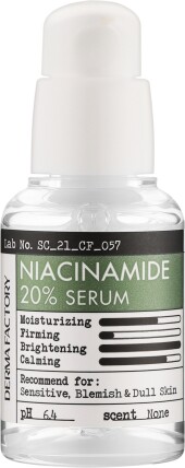 Увлажняющая сыворотка, концентрат Derma Factory Niacinamide 20% Serum