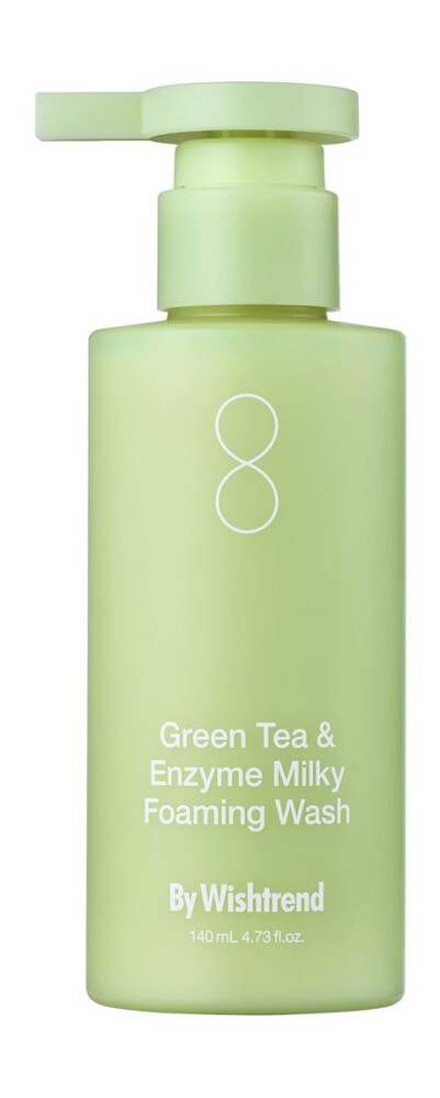 Молочная энзимная пенка для умывания с зелёным чаем By Wishtrend Green Tea & Enzyme Milky Foaming Wash
